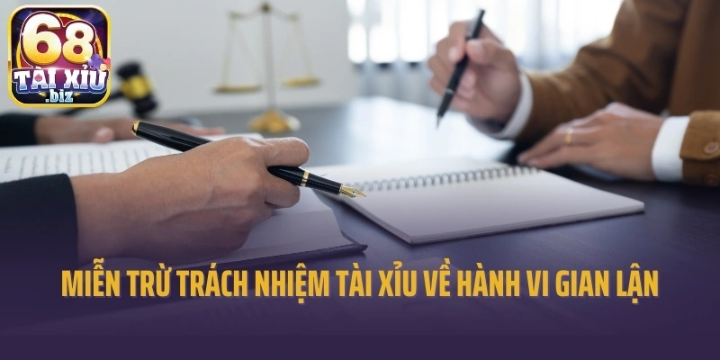 Miễn trừ trách nhiệm Tài xỉu về hành vi gian lận