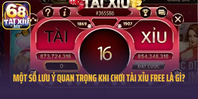 Một số lưu ý quan trọng khi chơi tài xỉu free là gì?