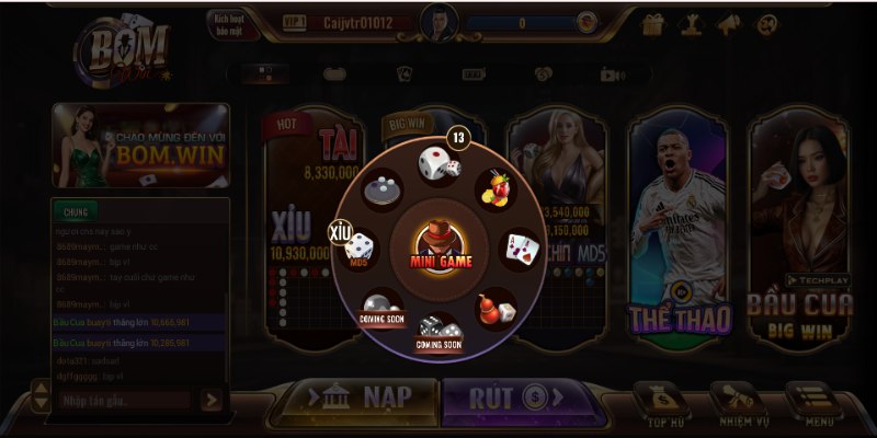 Giao diện game siêu đơn giản, dễ áp dụng